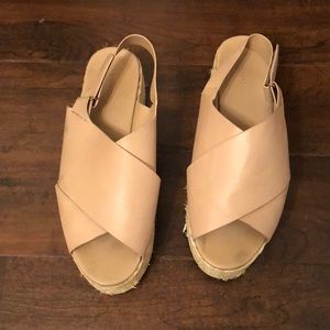 Vince Nude Platform Sandals